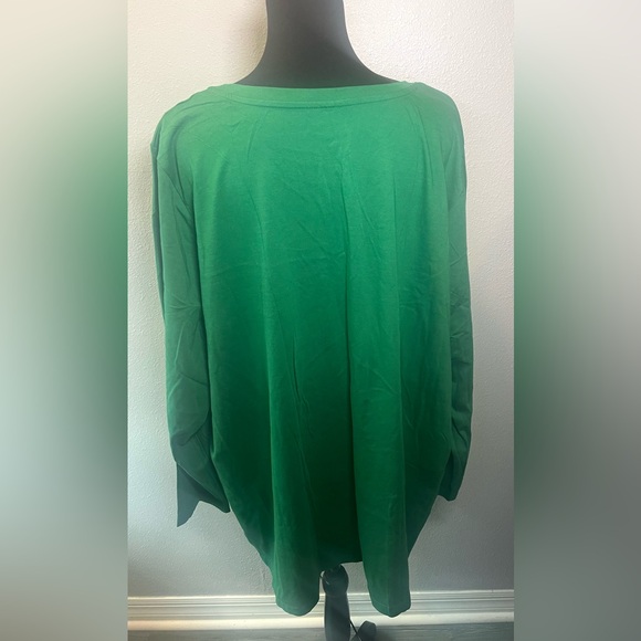 Woman Within Green Blouse NWOT - Picture 4 of 6